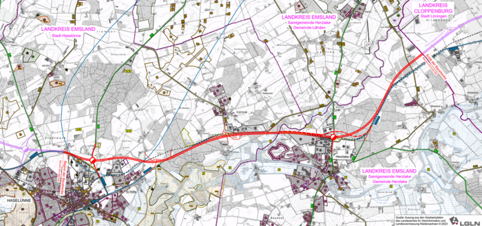 Übersichtskarte E 233 PA 3