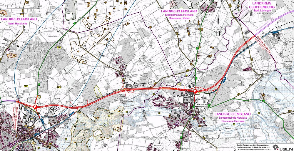 Übersichtskarte E 233 PA 3