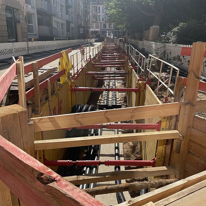 Leitungsgraben Leitungsgraben im offenen Verbau