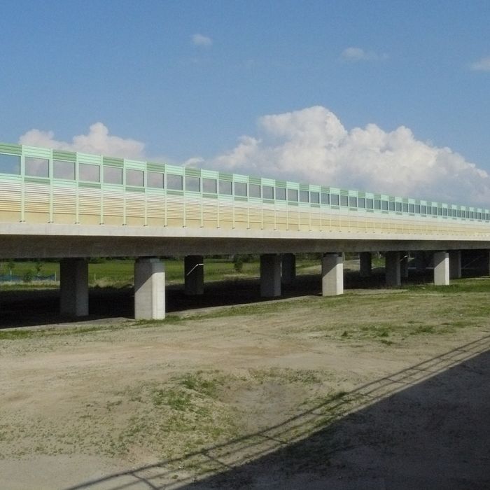 Großbrücke im Zuge der A 14 über die Löcknitz